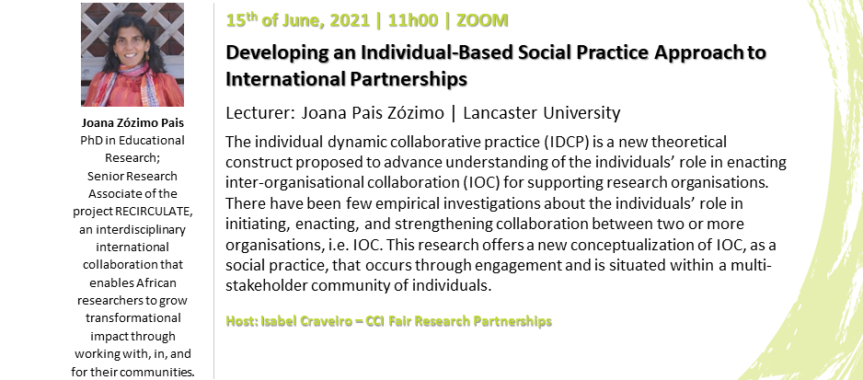 GHTM Session 2021CCIFRP01 » Developing an Individual-Based Social Practice Approach to International Partnerships