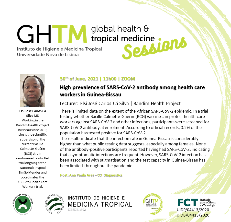 GHTM Sessions 2021CCID08 » High prevalence of SARS-CoV-2 antibody among health care workers in Guinea-Bissau