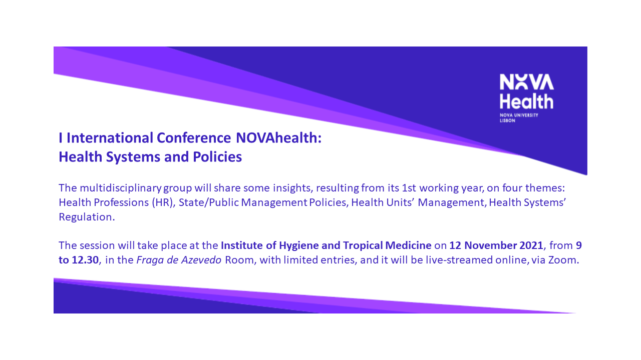 Event 2021NOVA02 » Health Systems and Policies' Conference