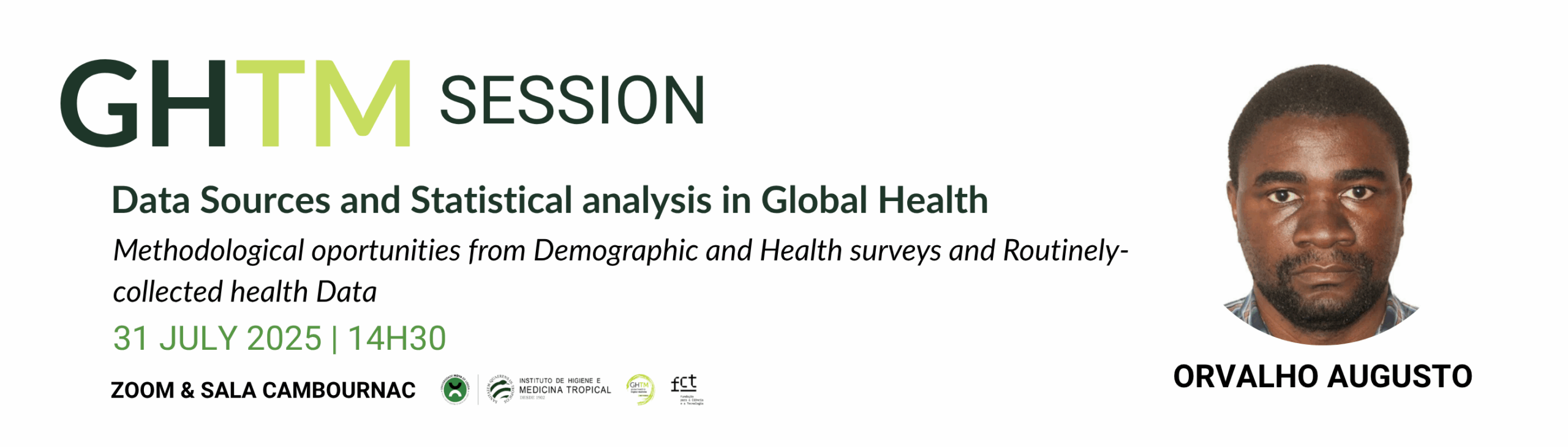GHTM Session | Data Sources and Statistical analysis in Global Health: methodological opportunities from Demographic and Health surveys and Routinely-collected health Data